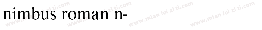 nimbus roman n字体转换
